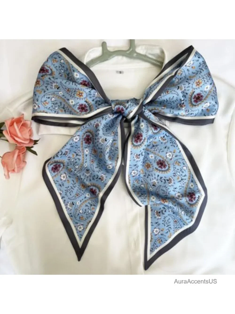 Fashion Scarf Polyester Lightweight Hair Scarf Neck Tie Women